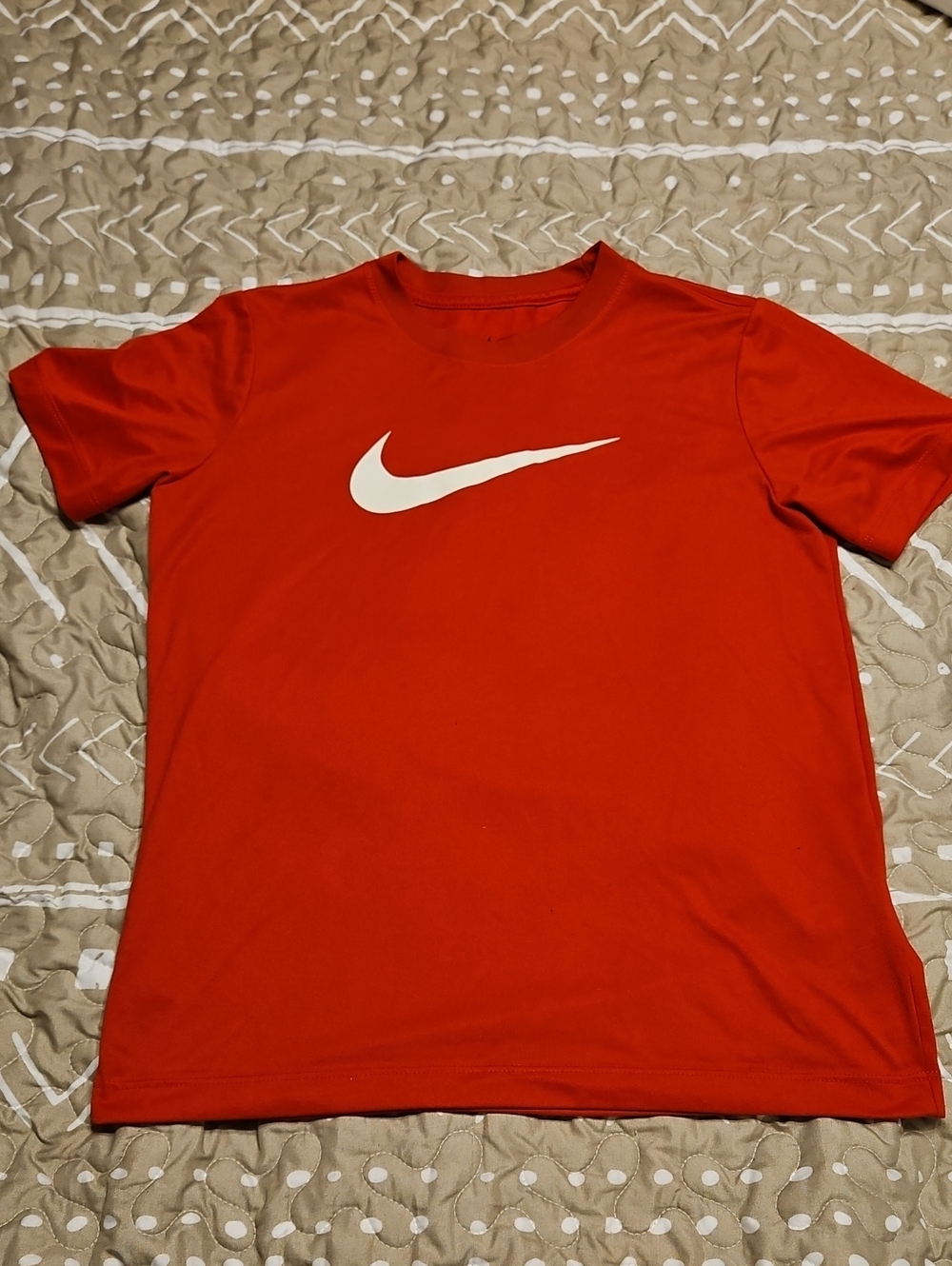 Nike Red Short Sleeve Tee with White Swoosh